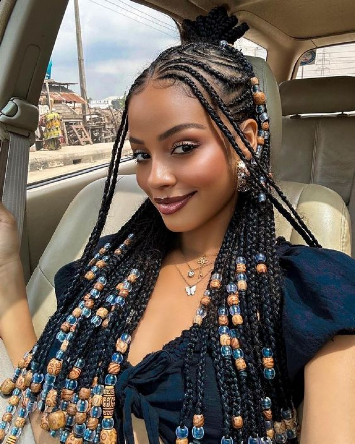 braids with beads