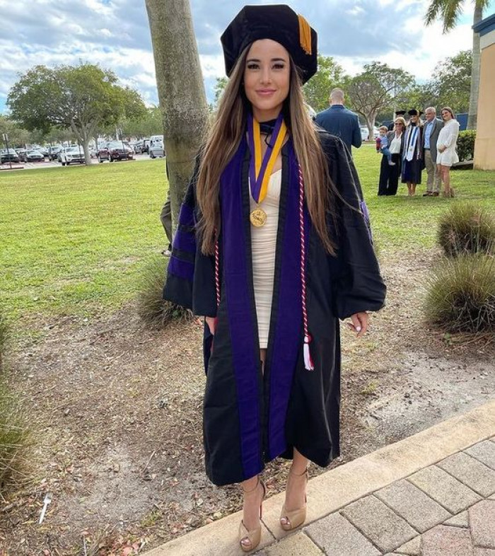 Angie Varona graduation outfit